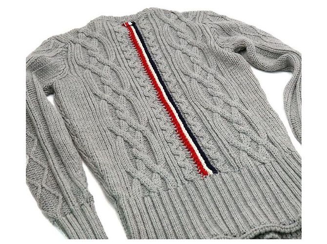 Thom Browne Three Stripes Aran Cable Strickpullover für Damen - Ansicht 7