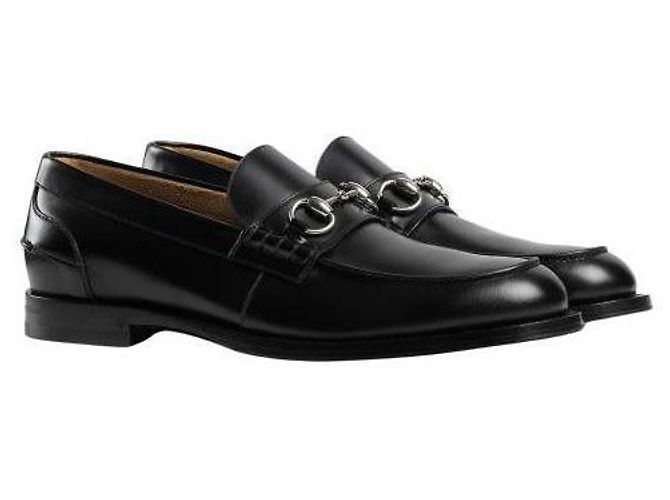 Mocassini Gucci Horsebit in pelle nera - vista 5