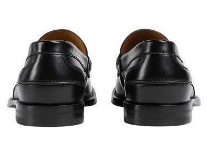 Mocassini Gucci Horsebit in pelle nera - vista 6