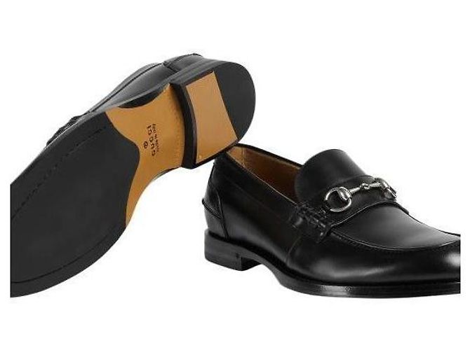 Mocassini Gucci Horsebit in pelle nera - vista 7