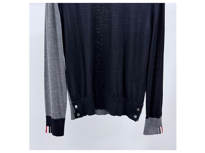 Thom Browne Gestreifter Mix Wollstrickpullover - Ansicht 3