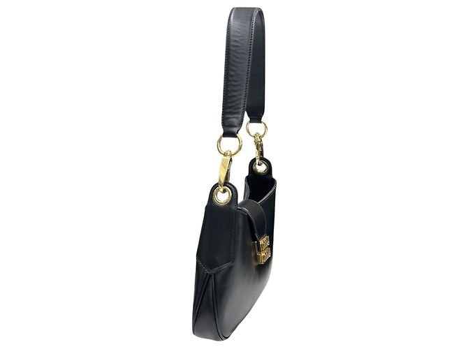 Miu Miu Borsa hobo in pelle nera - vista 5