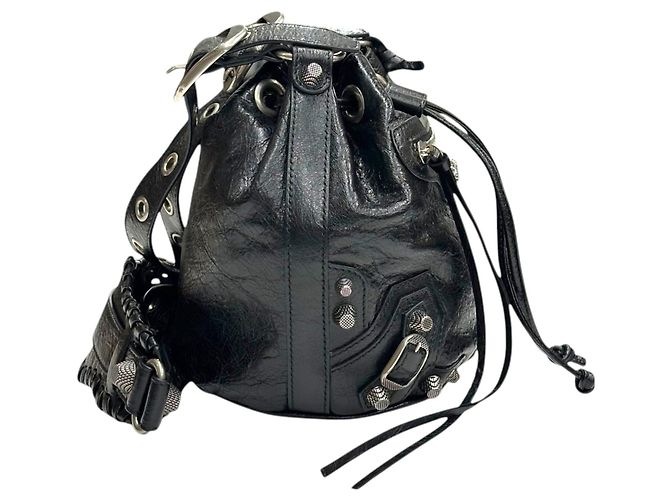 Balenciaga Le Cagole in pelle di vitello nera - vista 6