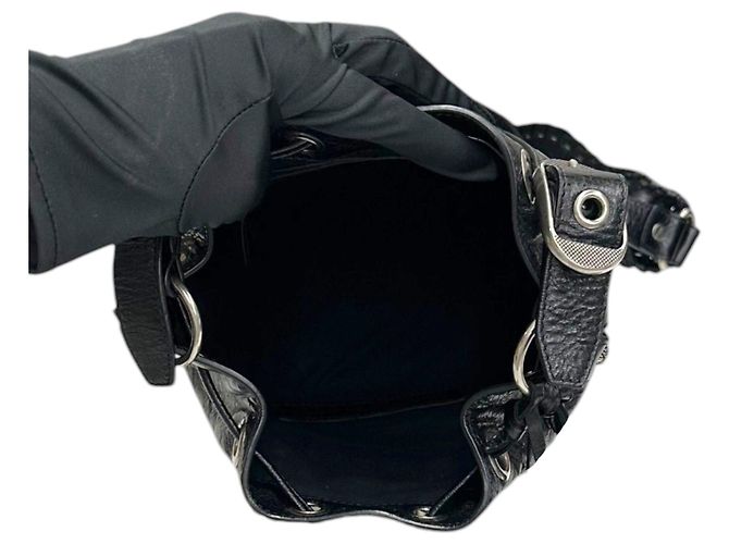 Balenciaga Le Cagole in pelle di vitello nera - vista 8