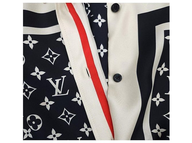 Louis Vuitton Blusa camicia in seta monogram - vista 7