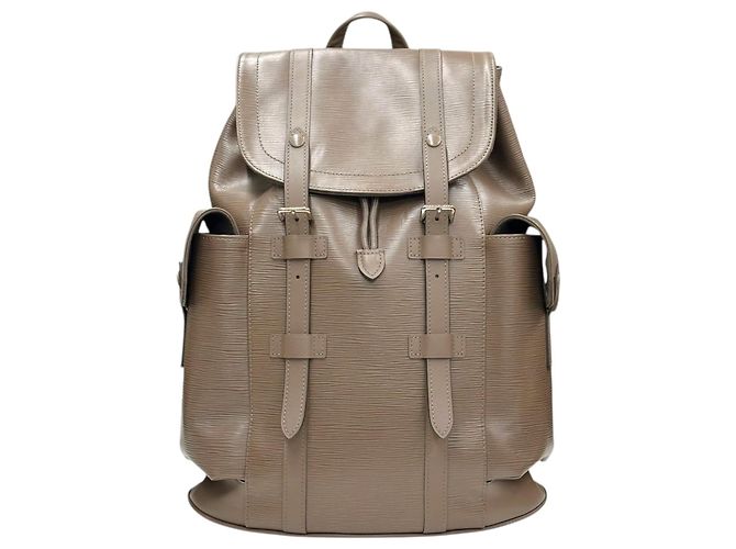 Sac à dos Louis Vuitton Christopher en cuir doré - vue 2