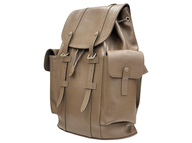 Sac à dos Louis Vuitton Christopher en cuir doré - vue 5