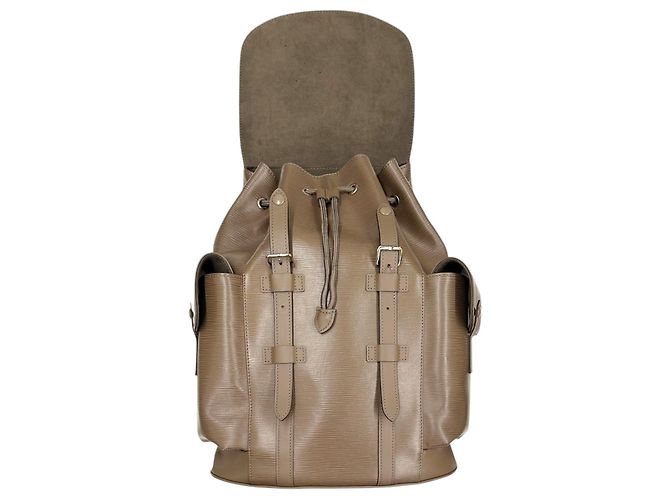 Sac à dos Louis Vuitton Christopher en cuir doré - vue 6