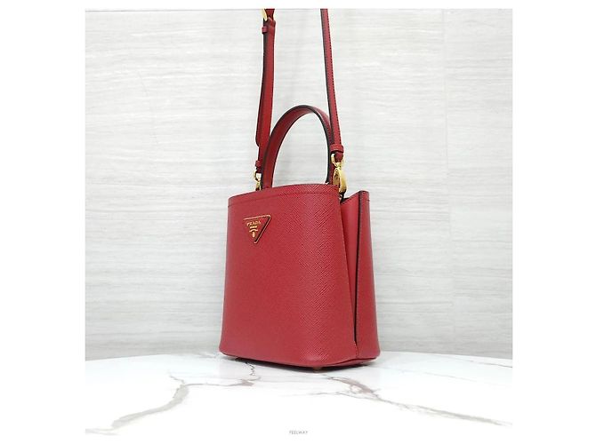Prada Saffiano Pannier Double Tote Schultertasche - Ansicht 2