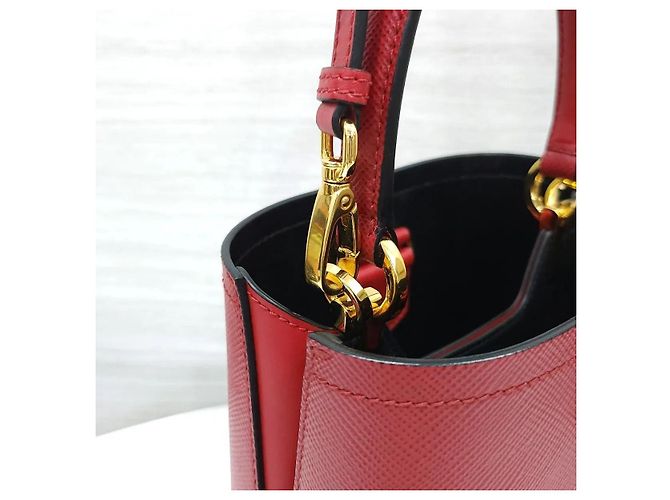 Prada Saffiano Pannier Double Tote Schultertasche - Ansicht 4