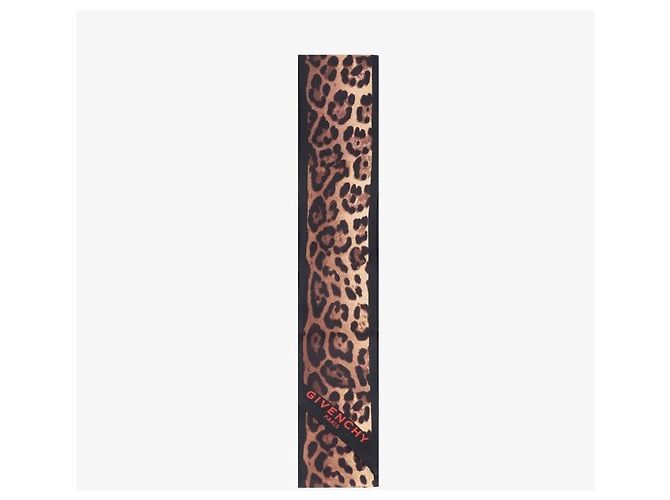 Givenchy Skinny Seidentwill-Schal mit Leoparden-Print - Ansicht 2