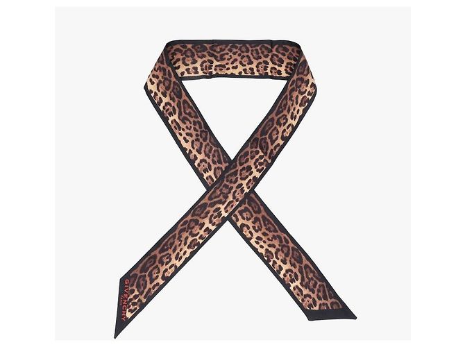 Givenchy Skinny Seidentwill-Schal mit Leoparden-Print - Ansicht 5