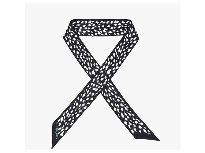 Givenchy Skinny scarf in seta twill con stampa animalier - vista 5