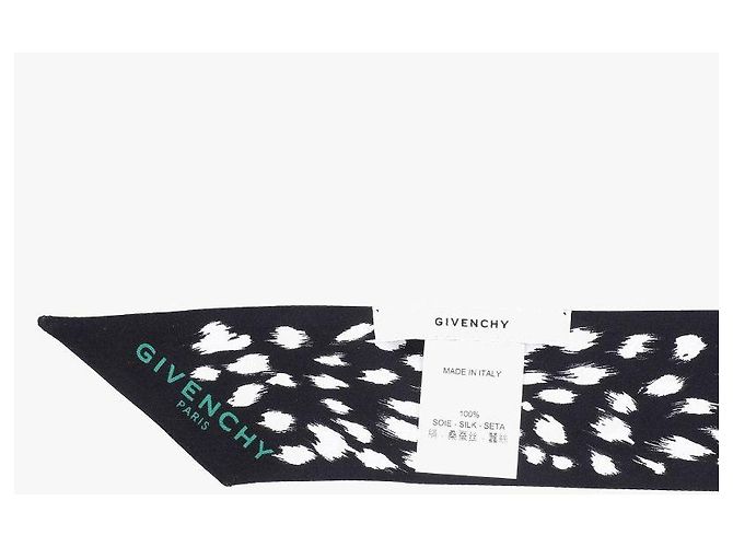 Givenchy Skinny scarf in seta twill con stampa animalier - vista 6