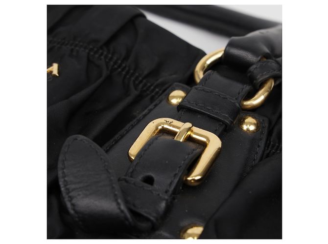 Tote Prada Borsa a spalla e mano Gofre Black Gold Hardware - vista 18