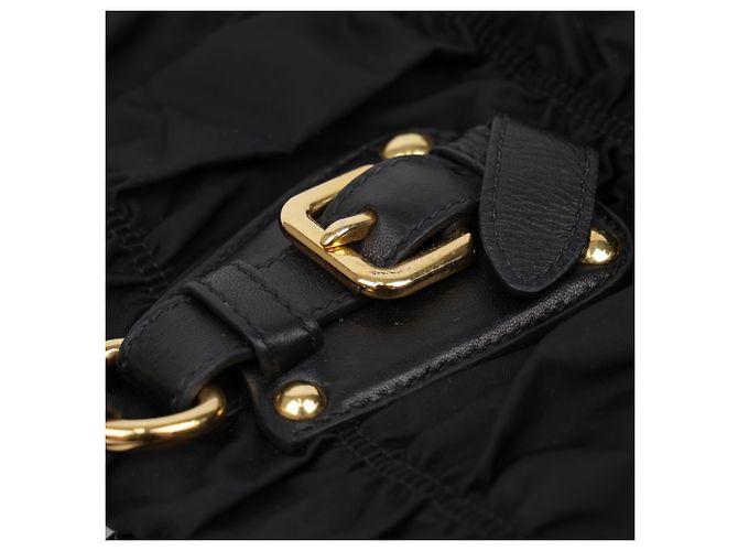 Tote Prada Borsa a spalla e mano Gofre Black Gold Hardware - vista 19
