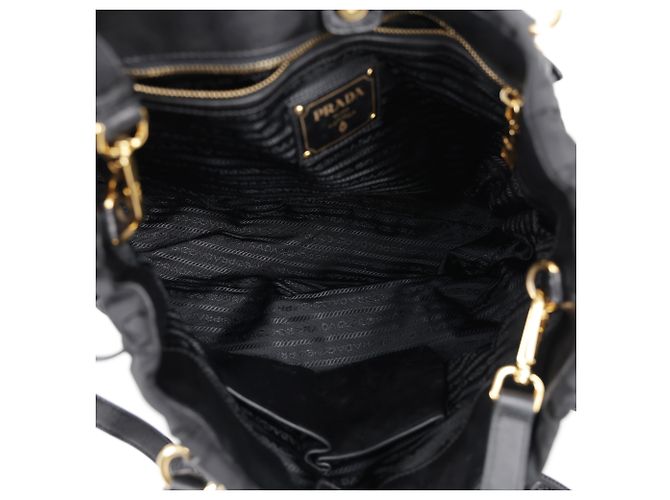 Tote Prada Borsa a spalla e mano Gofre Black Gold Hardware - vista 23
