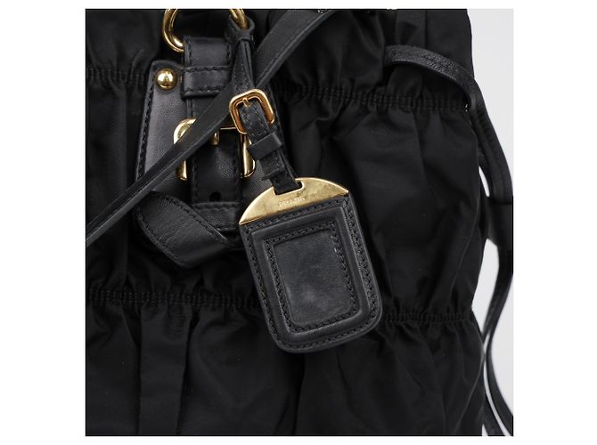 Tote Prada Borsa a spalla e mano Gofre Black Gold Hardware - vista 4