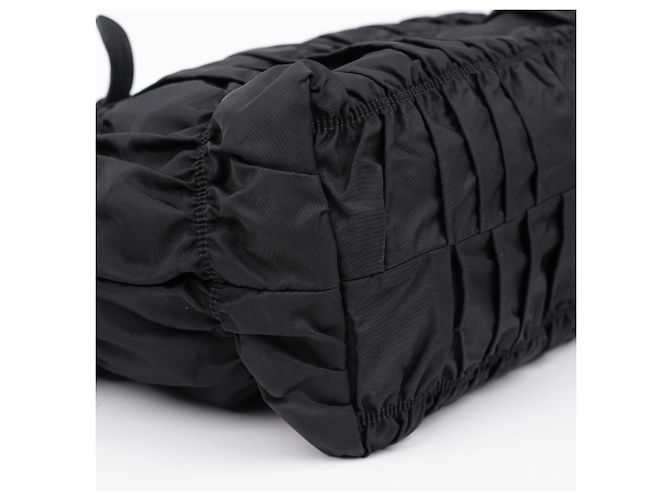 Tote Prada Borsa a spalla e mano Gofre Black Gold Hardware - vista 9