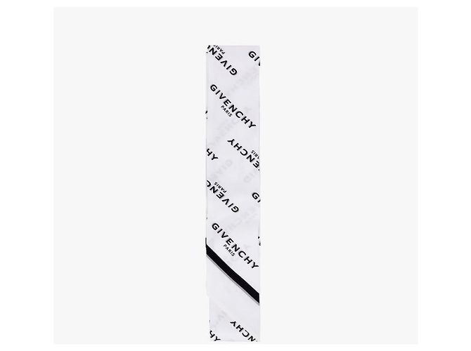 Givenchy Skinny scarf in seta twill con stampa logo - vista 2