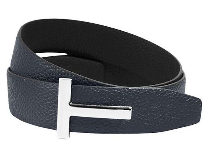 Tom Ford Reversible Belt with Silver Logo Buckle - view 2
