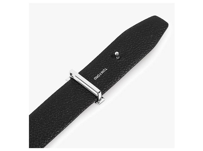 Tom Ford Reversible Belt with Silver Logo Buckle - view 7