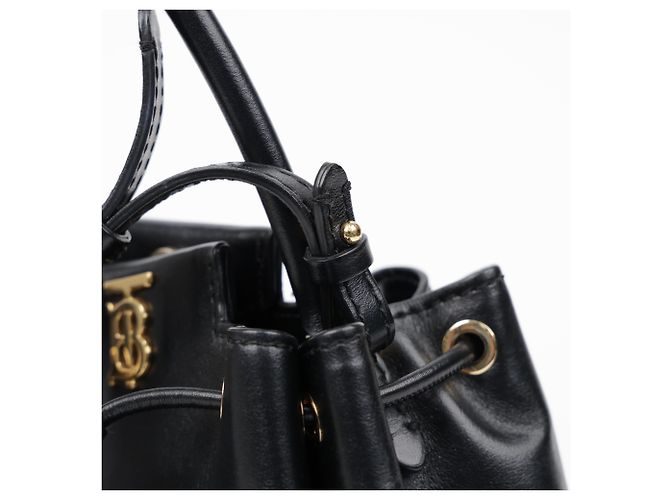 Burberry Borsa a Secchiello Peony Monogram Nera - vista 13