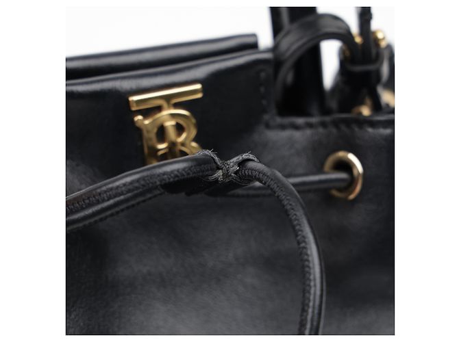 Burberry Borsa a Secchiello Peony Monogram Nera - vista 15