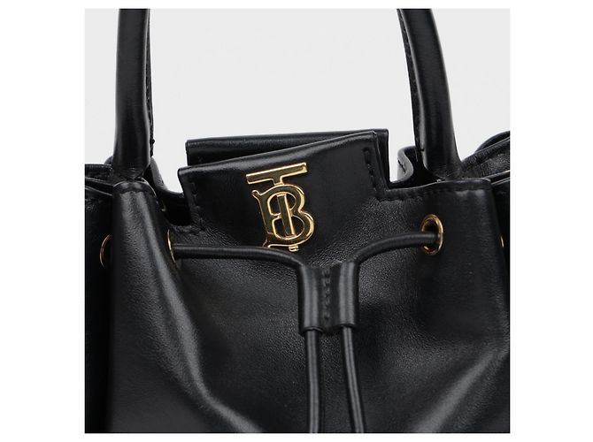 Burberry Borsa a Secchiello Peony Monogram Nera - vista 3