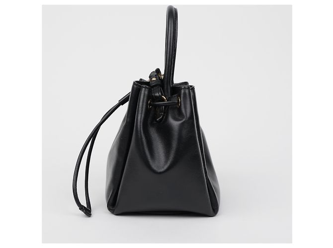 Burberry Borsa a Secchiello Peony Monogram Nera - vista 5