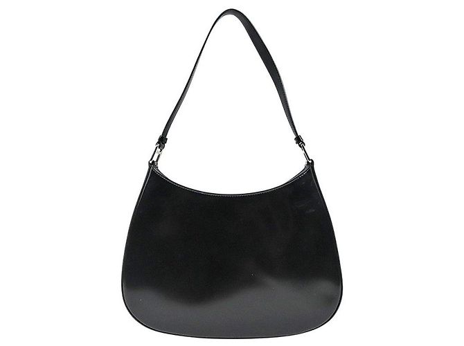Prada Borsa a spalla Cleo in pelle spazzolata Nera - vista 3