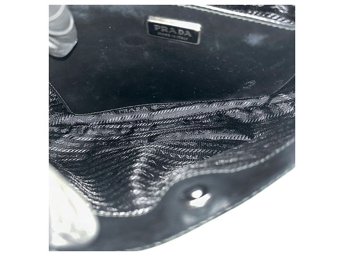 Prada Borsa a spalla Cleo in pelle spazzolata Nera - vista 9