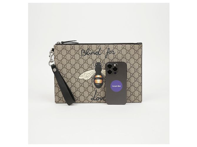 Gucci Supreme Bee Print Strap Pouch - vista 12