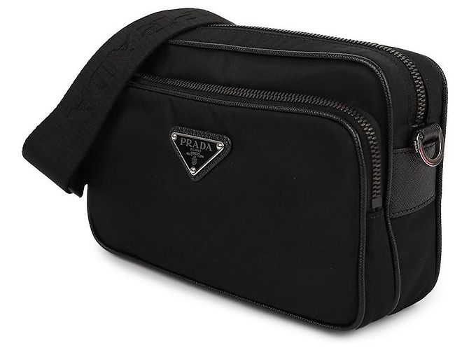 Borsa a tracolla Prada in nylon nero - vista 4