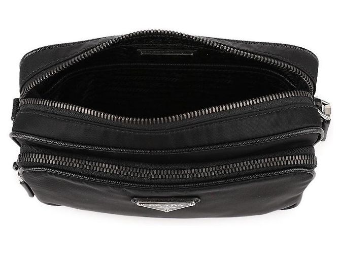 Borsa a tracolla Prada in nylon nero - vista 7