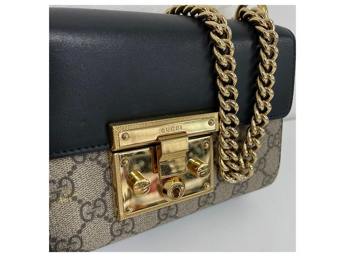 Borsa a tracolla Gucci Supreme nera - vista 3