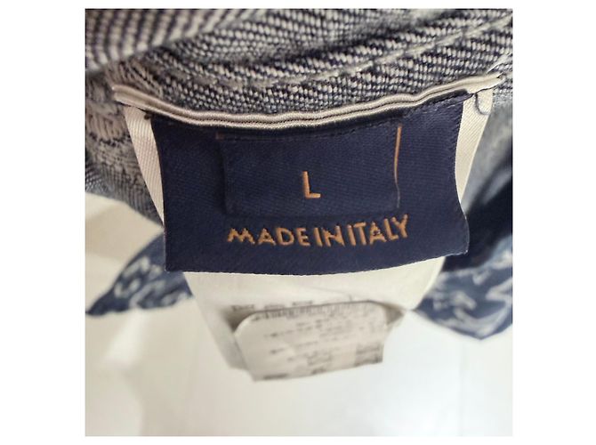 Louis Vuitton Giacca-camicia a maniche corte in denim chambray Monogram - vista 7