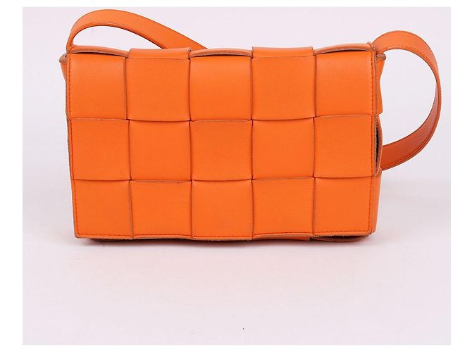 Bottega Veneta Borsa a Tracolla Piccola Weaving Orange Cassette - vista 2