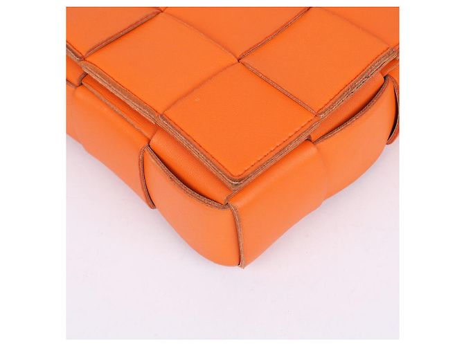 Bottega Veneta Borsa a Tracolla Piccola Weaving Orange Cassette - vista 9