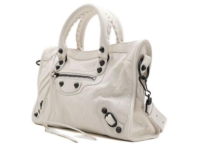 Balenciaga Borsa Tote Small e Borsa a Tracolla White Le City - vista 2