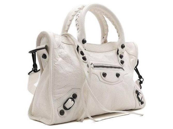 Balenciaga Borsa Tote Small e Borsa a Tracolla White Le City - vista 3