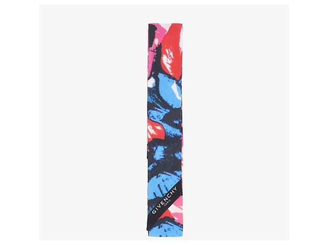 Givenchy Skinny Scarf in Twill di Seta Floreale - vista 2