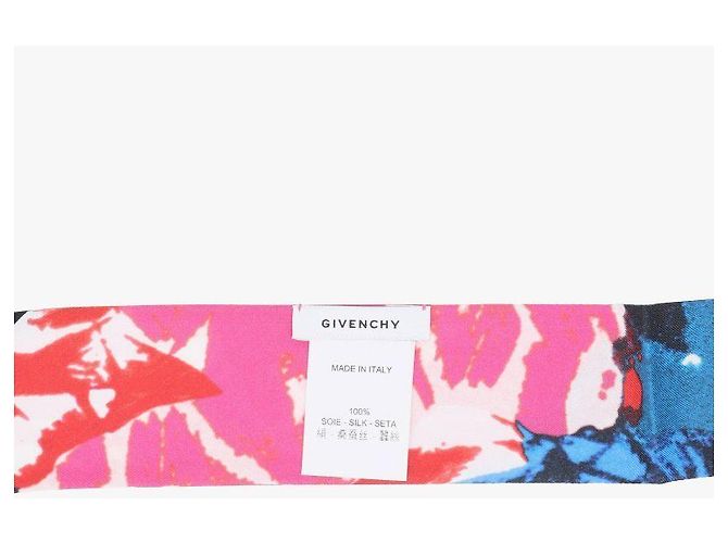 Givenchy Skinny Scarf in Twill di Seta Floreale - vista 7