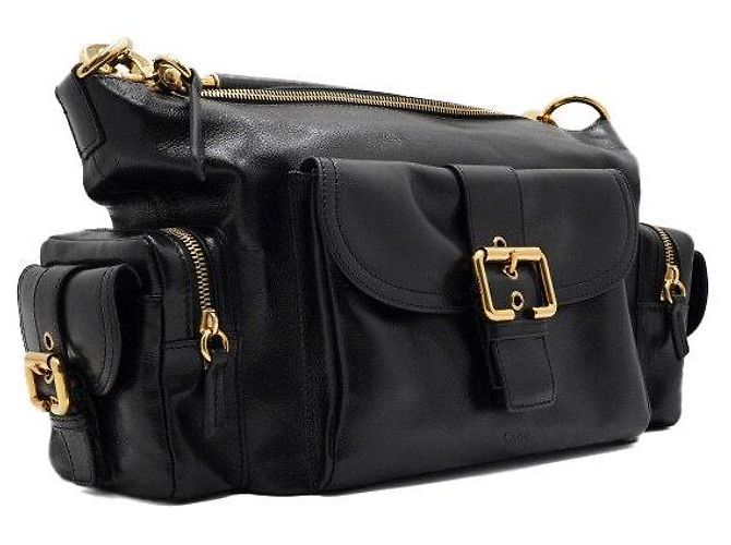 Chloé Borsa Tote, Borsa a Tracolla e Crossbody Camera in Pelle Nera Lucida - vista 3