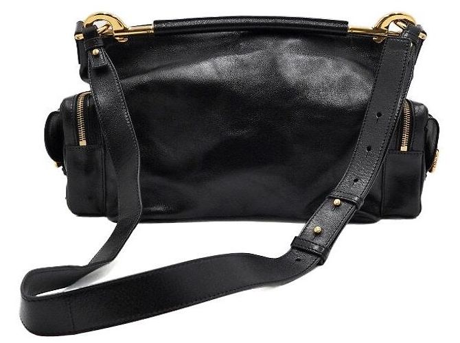 Chloé Borsa Tote, Borsa a Tracolla e Crossbody Camera in Pelle Nera Lucida - vista 4