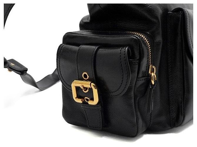 Chloé Borsa Tote, Borsa a Tracolla e Crossbody Camera in Pelle Nera Lucida - vista 7