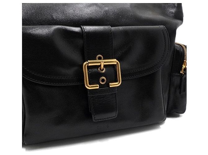 Chloé Borsa Tote, Borsa a Tracolla e Crossbody Camera in Pelle Nera Lucida - vista 8
