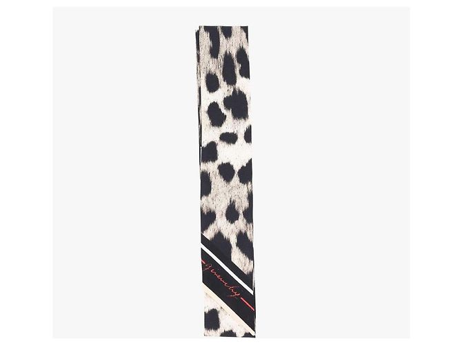 Givenchy Skinny scarf in seta twill leopardata - vista 2