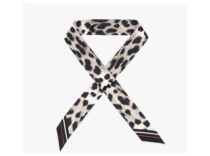 Givenchy Skinny scarf in seta twill leopardata - vista 5