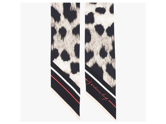Givenchy Skinny scarf in seta twill leopardata - vista 6